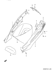 AD50 Обтекатель задний