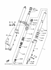 R1-Z Front fork assy(ur silv