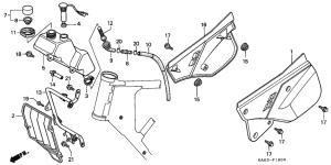 CRM125R Side cover / oil tank