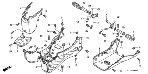 PES150 Floor step / pillion step
