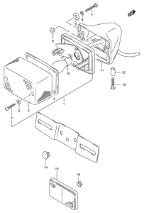 TS125 Задний комбинированный сигнал