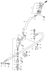 DR350 Задний тормозной цилиндр