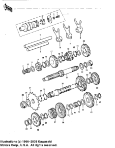 KT250 Transmission / change drum