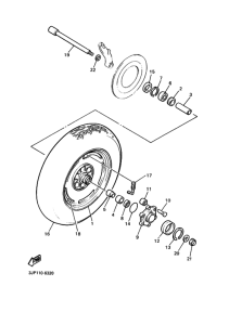 VMX12 Rear wheel complete assy