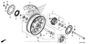 CB500X (ABS) Переднее колесо