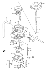 DR350 Carburetor assy