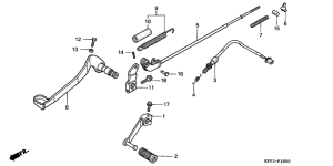 CLR125 Brake pedal assy