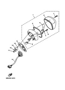 XVS1100AT XVS11ATV Taillight unit ass`y