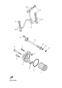 WR400F Масляный фильтр