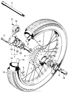 CB750 Переднее колесо
