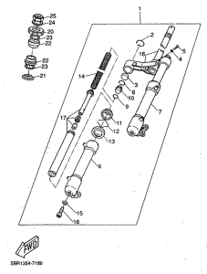YQ50 Передняя вилка