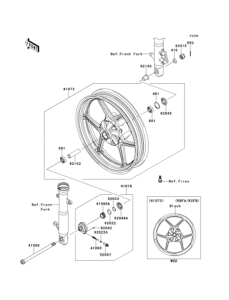 EX250 Переднее колесо