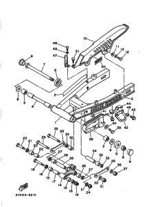 TDR250 Задний рычаг и подвеска