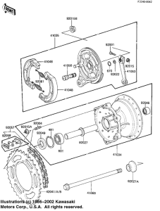  Rear hub / brake / chain