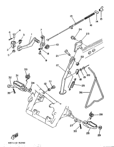 TY250R Stand. footrest