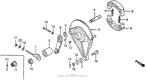 CB125S Задний тормоз