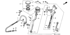 VFR750R Задний тормозной цилиндр