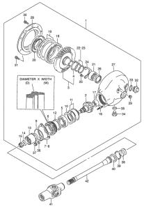 VL1500 Propeller shaft / final drive gear