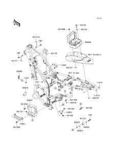 KLX250 Рама ,крепежные детали