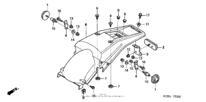 XR250R Задний бампер