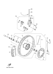 XT125R Front wheel & brake system