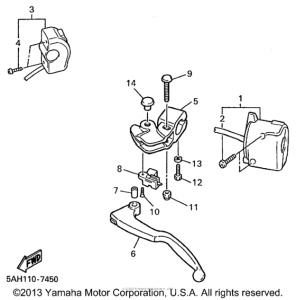 YZF600RLC Рулевые переключатели