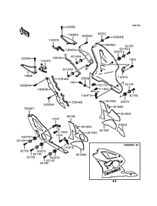 ZX400 Обтекатель нижний