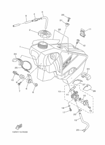 YZ125 Топливный бак
