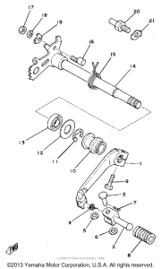 TT500F Переключение скоростей