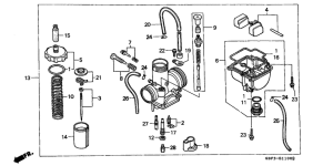 CR80RB Carburetor assy