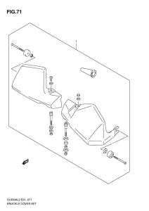 DL650 (ABS) Knuckle cover set