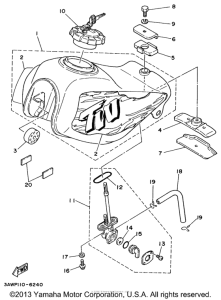 TW200HC Топливный бак