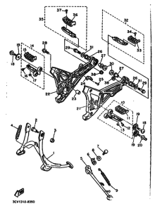 FJ1200 FJ1200A Support & repose pied