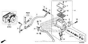 NSS300 (ABS) Rear brake master cylinder (nss300a)