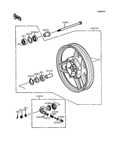 EX250 Переднее колесо