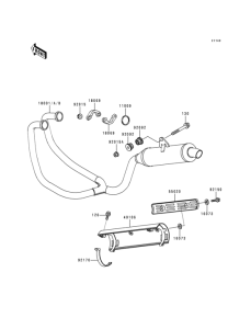 KLE500 Глушитель