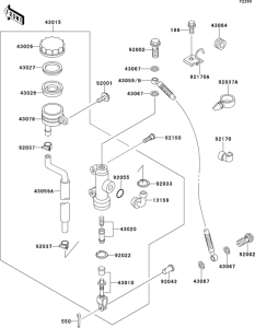ZX400 Задний торм цилиндр