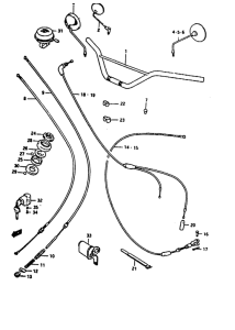 TS50 Handlebar - control cable