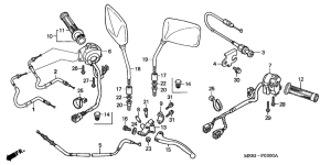 CBF600 (Naked, ABS) Handle lever / switch /  cable