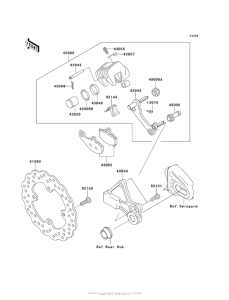 KLE650 Задний тормоз