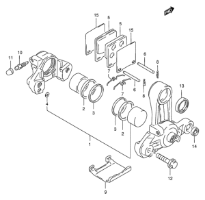 GSX-R400 Задний суппорт