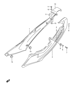 GS500 Обтекатель задний