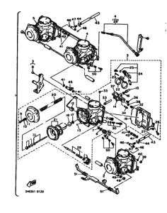 FZR600 FZR600A Carburetor assy