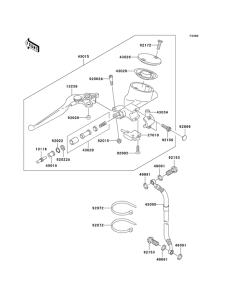 VN1500 Главный цилиндр сцепления