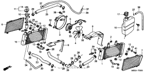 VFR800 Радиатор