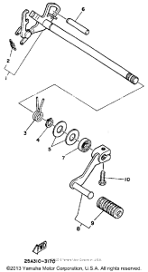 TW200W Вал переключения