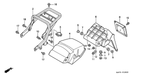 NX125 Заднее крыло