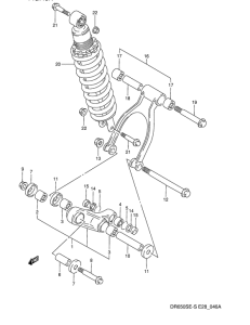 DR650 Втулки заднего рычага