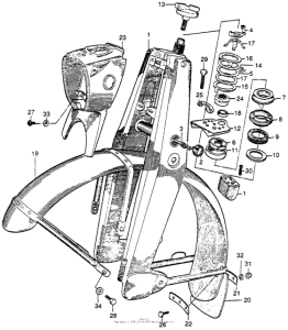 CB92 Front fork + front fender