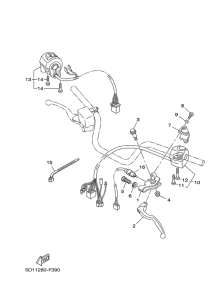 YBR250 Handle switch & lever